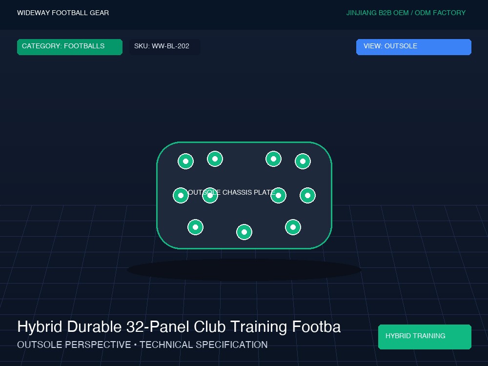 Hybrid Durable 32-Panel Club Training Football - Outsole / Chassis Plate (Traction Studs)