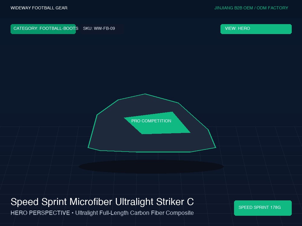 Speed Sprint Microfiber Ultralight Striker Cleats (Sub-185g)