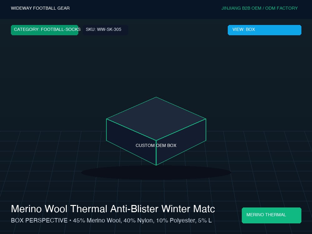 Merino Wool Thermal Anti-Blister Winter Match Socks - Custom OEM Packaging Box & Label